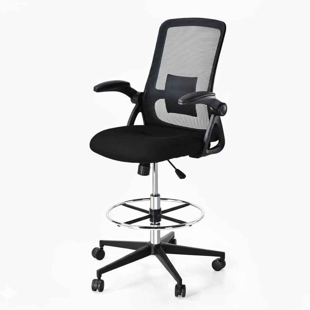 Home Office Chair - Mesh Backrest Swivel Chair with Padded