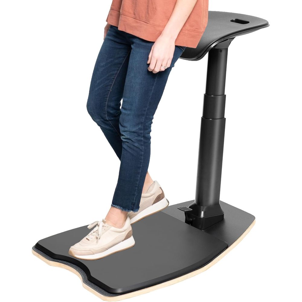 Home Office Chair - Anti-Fatigue Mat Leaning Perch Chair, Adjustable