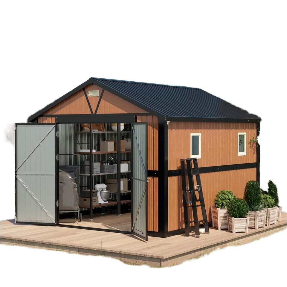 Home Office Shed - Outdoor oversized storage shed with locked