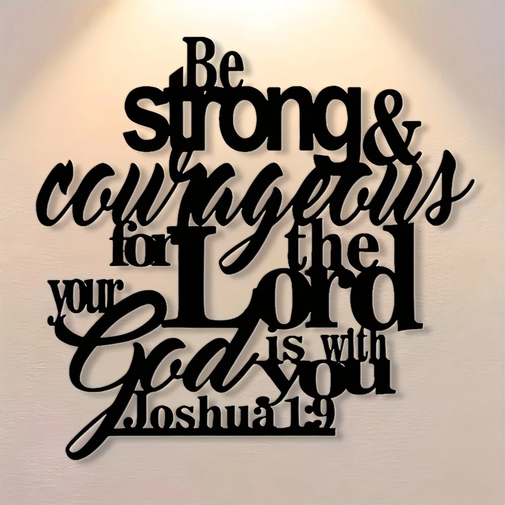 Home Office Room Inspiration - Scripture Metal Wall Art, Inspirational Religious