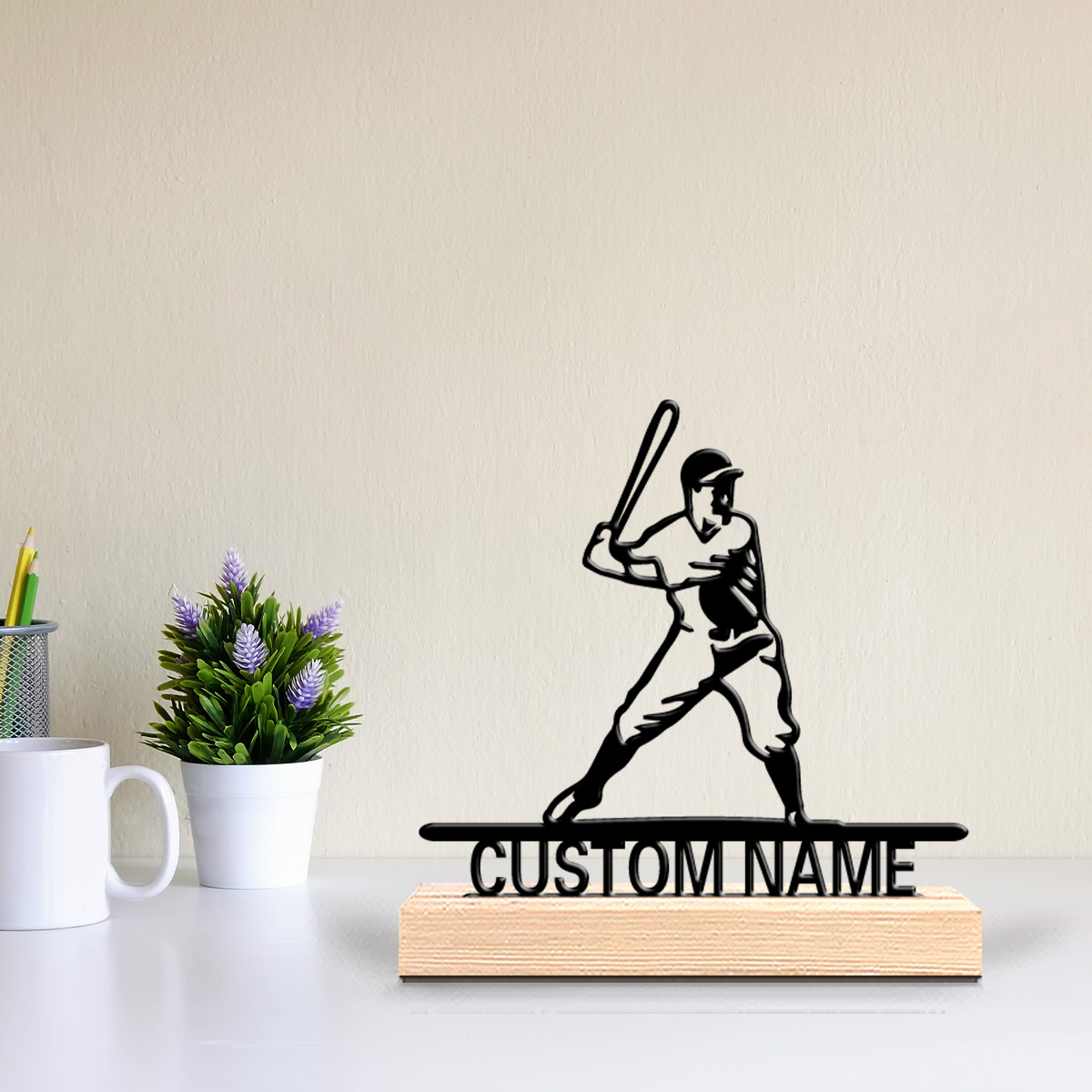 Home Office In Living Room - 1pc Cute Personalized Custom batter Metal