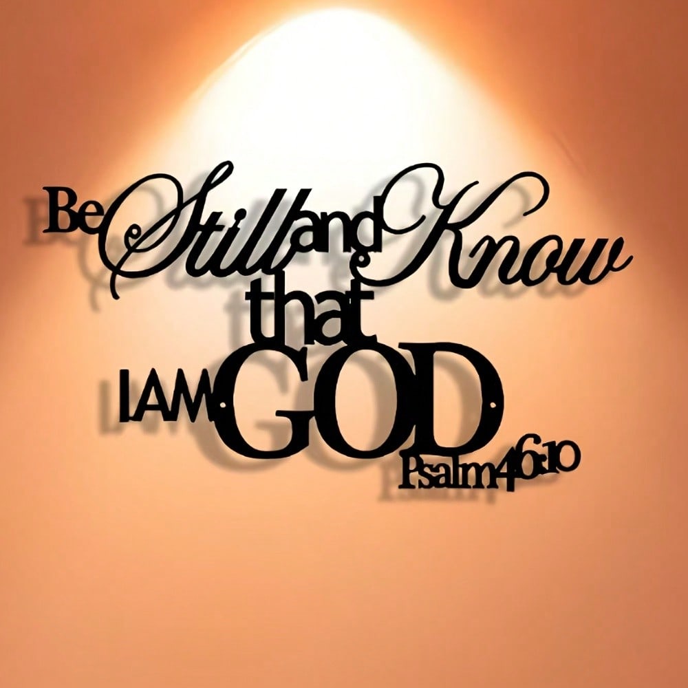 Home Office Room Inspiration - 1pc God Word Metal Wall Art,