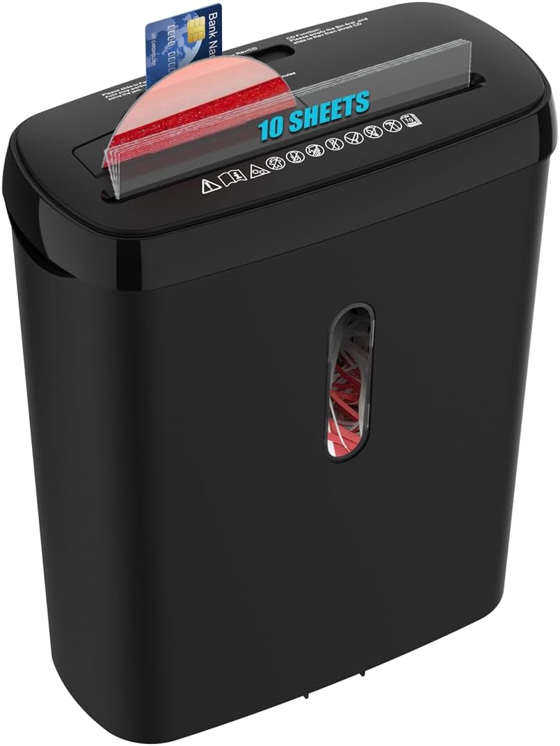 Home Office Shed - Paper Shredder, 10-Sheet Strip Cut with