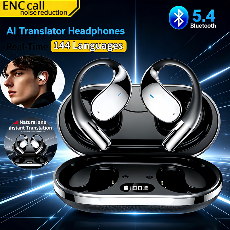 Noise Canceling Headphones - 2026 New AI Translation Earbuds Bluetooth