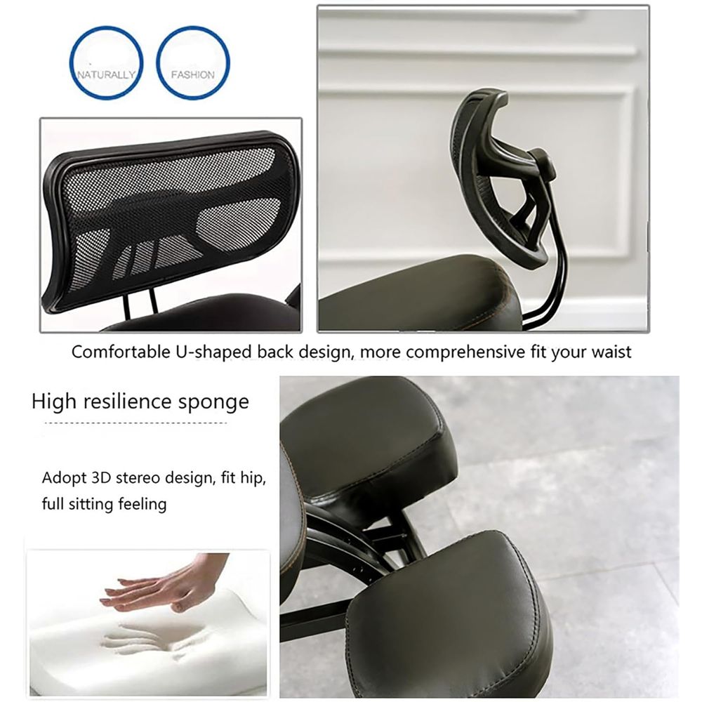 Black Ergonomic Kneeling Chair - Home Office Chair reseña y precio