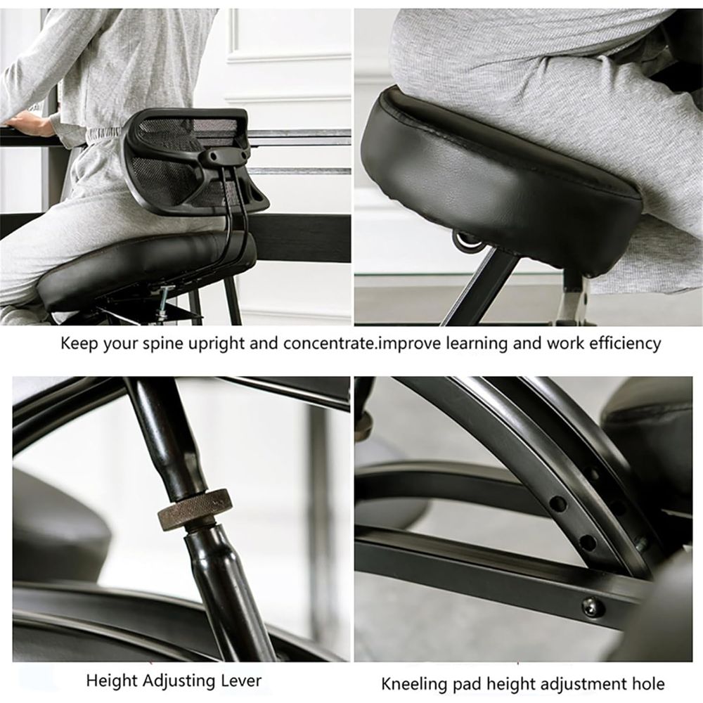 Black Ergonomic Kneeling Chair - Home Office Chair reseña y precio
