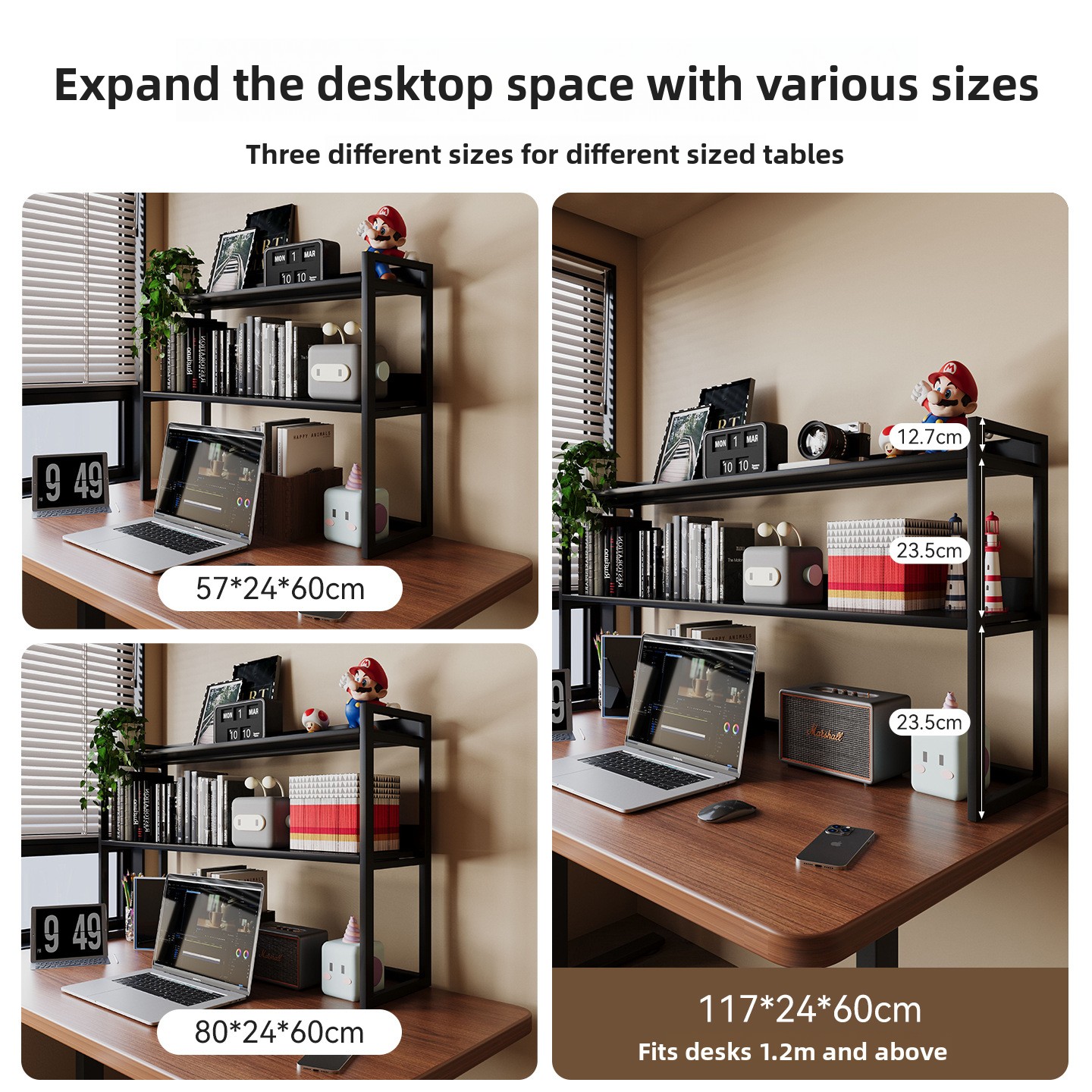 Desk Shelf Organizer 3-Tier Ve - Home Office With Bookshelves reseña y precio