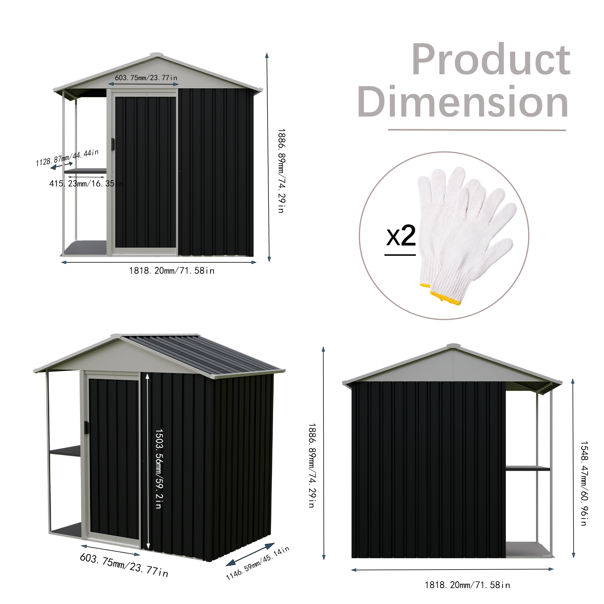 6X4 All in One Storage Shed To - Home Office Shed reseña y precio