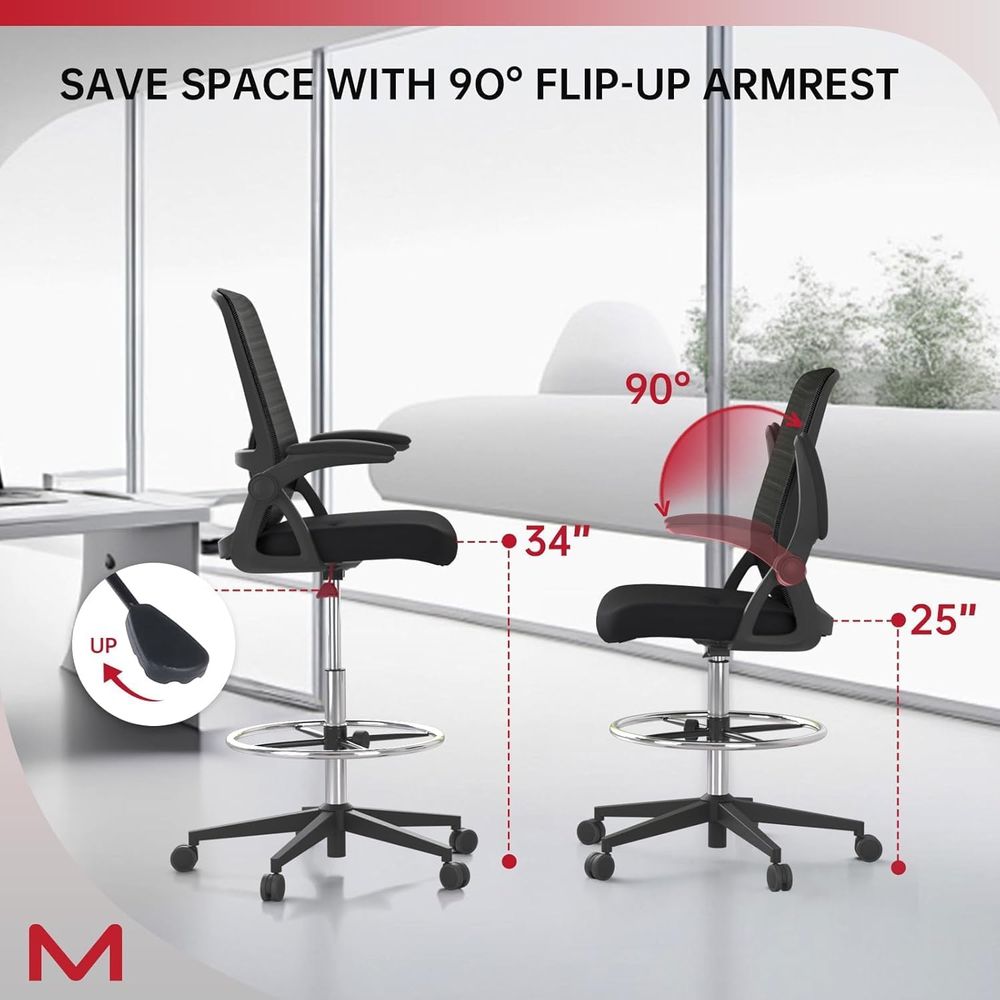 Mesh Backrest Swivel Chair wit - Home Office Chair reseña y precio