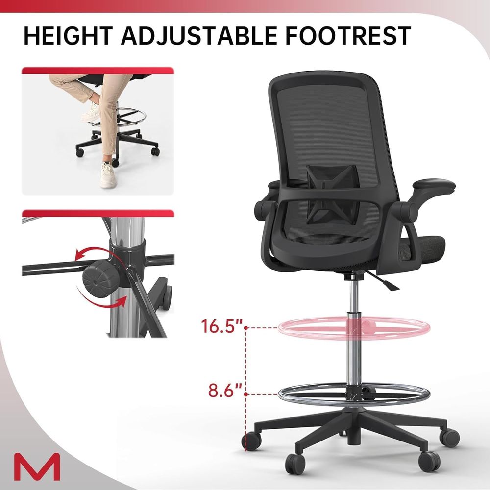 Mesh Backrest Swivel Chair wit - Home Office Chair reseña y precio