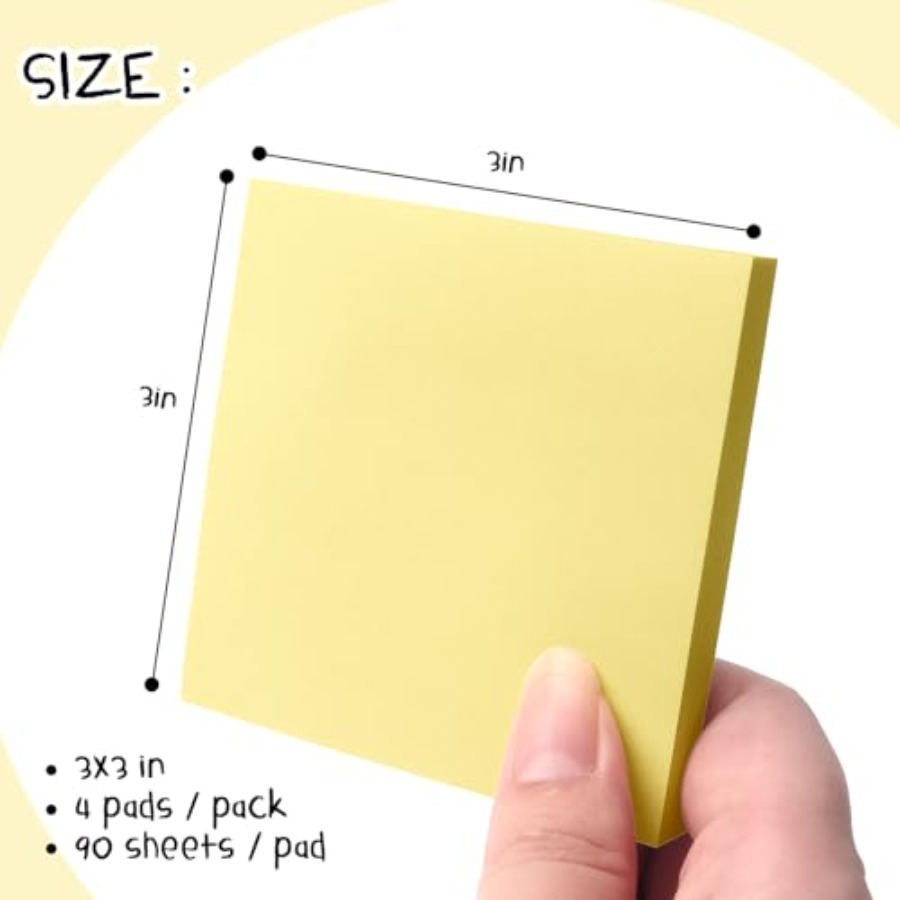 Sticky Notes 3x3 Self-Stick No - Home Office Ye reseña y precio