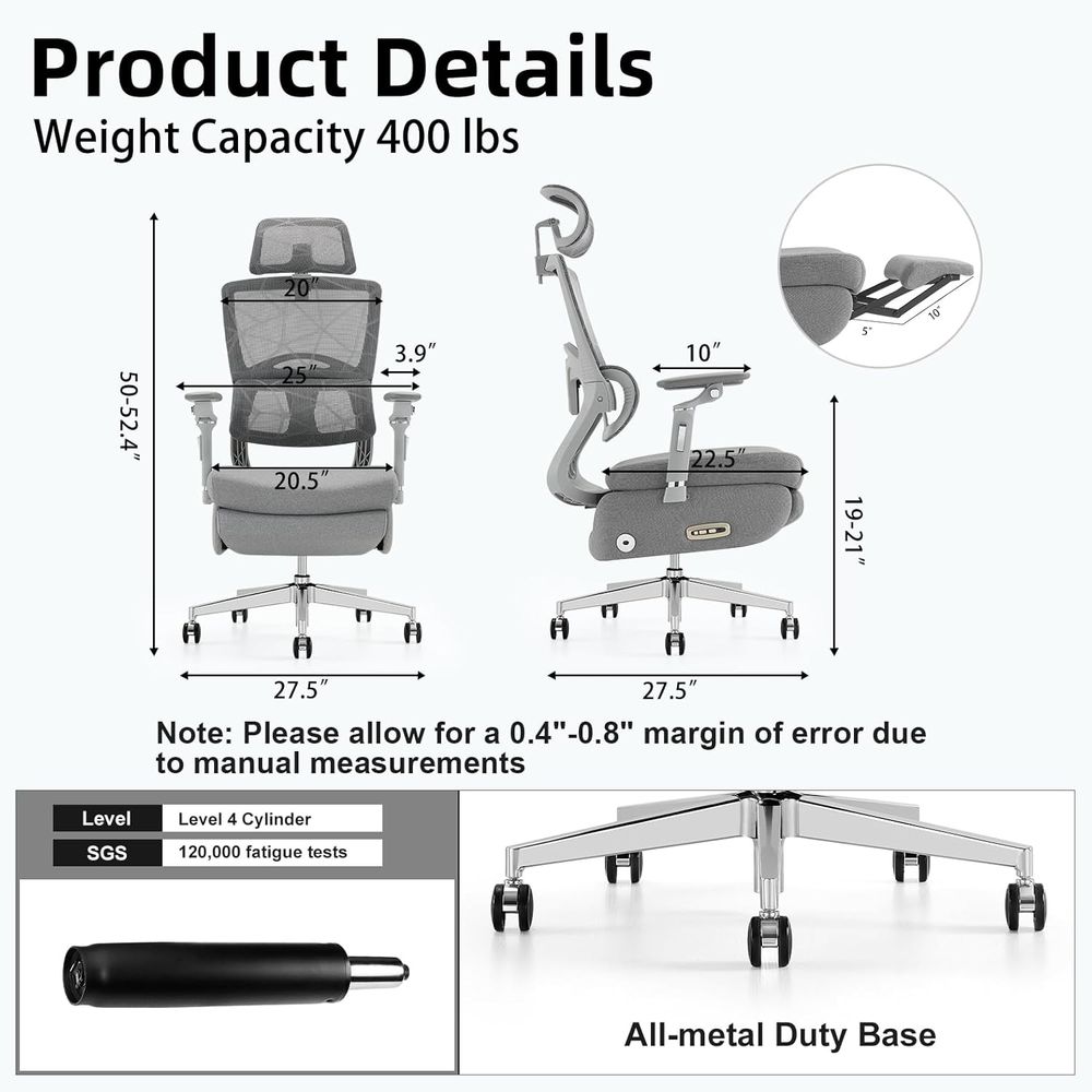 Dual-Motor Ergonomic Office Ch - Home Office Chair reseña y precio