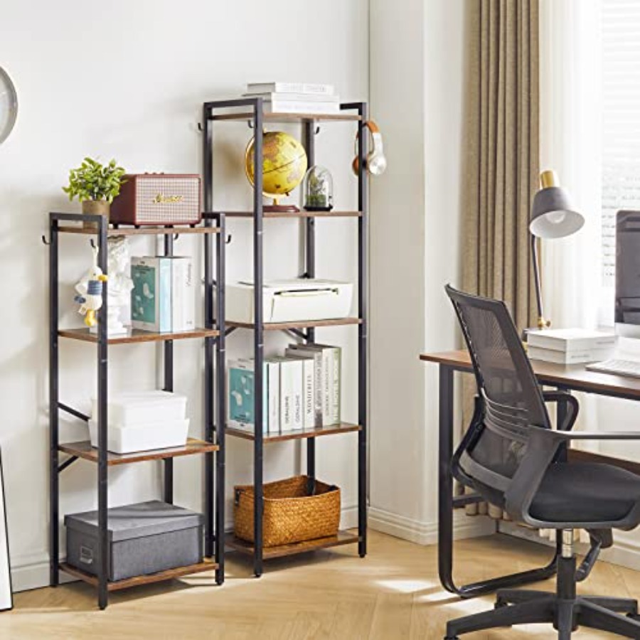 Bookcase, 4-Tier Narrow Ladder - Home Office With Bookshelves reseña y precio