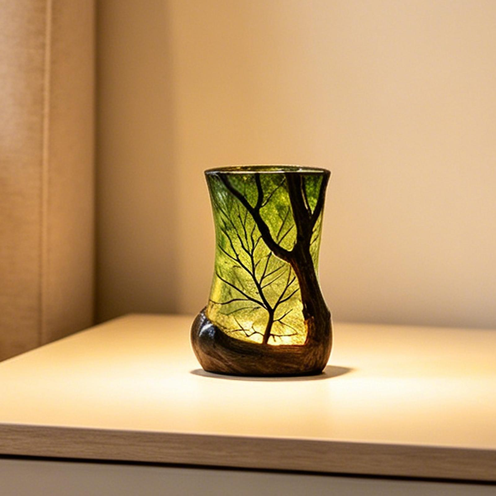 Bedside Table Lamp Forest Nigh - Home Office With Bookshelves reseña y precio