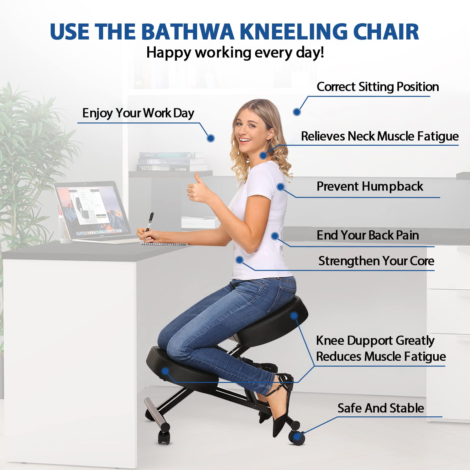 Kneeling Chair Ergonomic for O - Home Office Chair reseña y precio