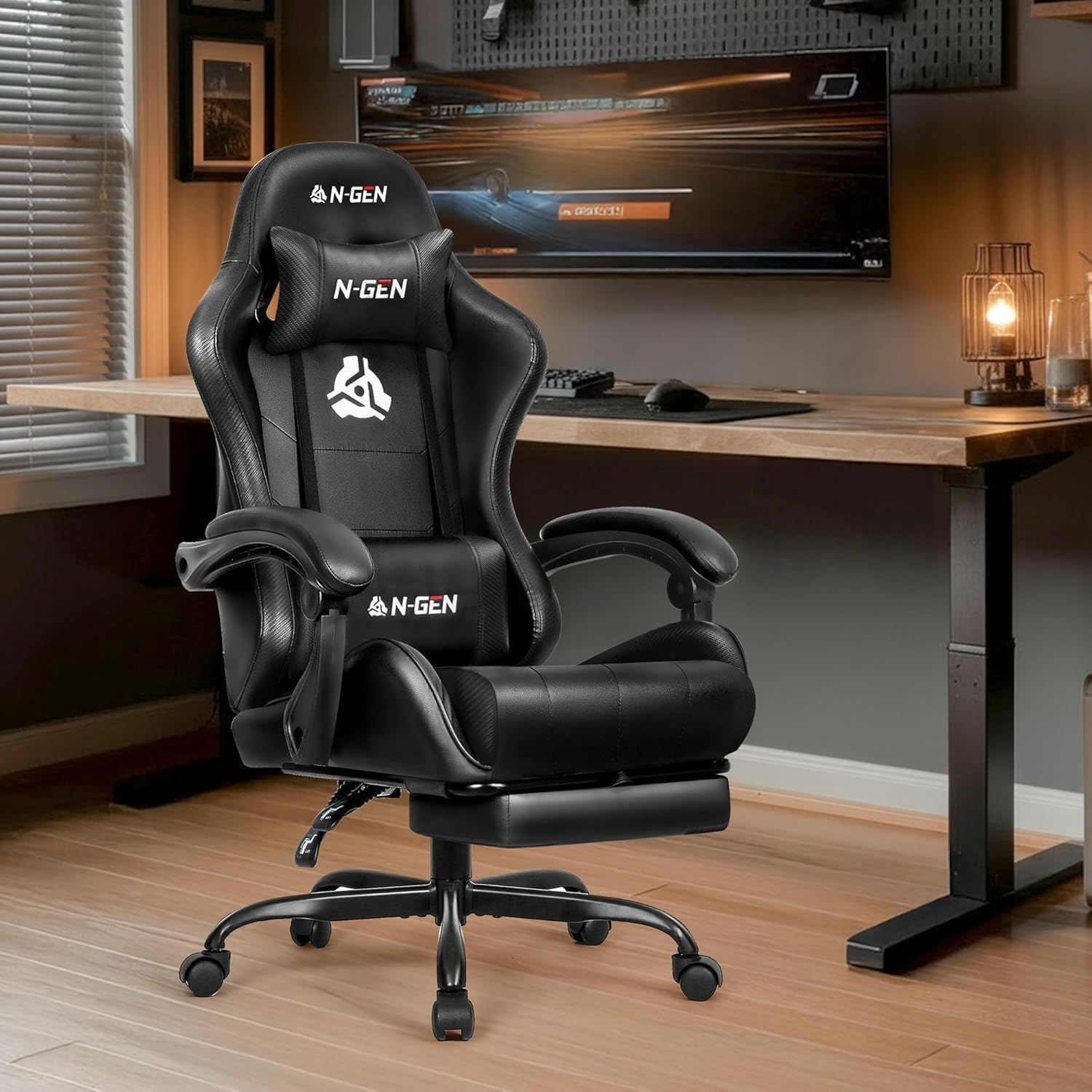 Gaming Chair with Footrest Lum - Home Office Chair reseña y precio