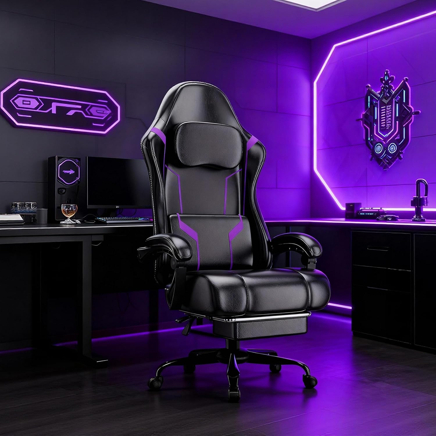 Ergonomic Gaming Chair with Po - Home Office Chair reseña y precio