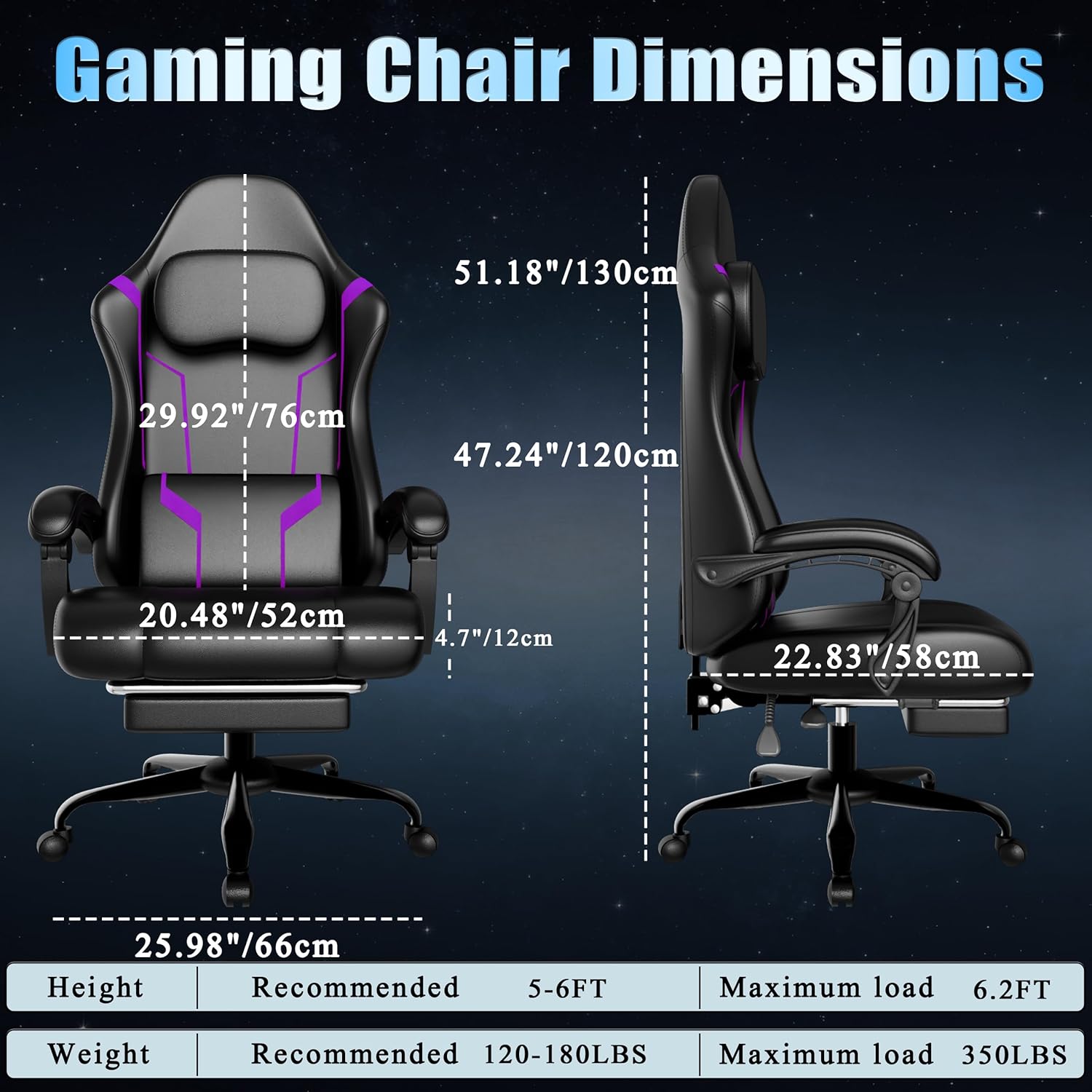 Ergonomic Gaming Chair with Po - Home Office Chair reseña y precio