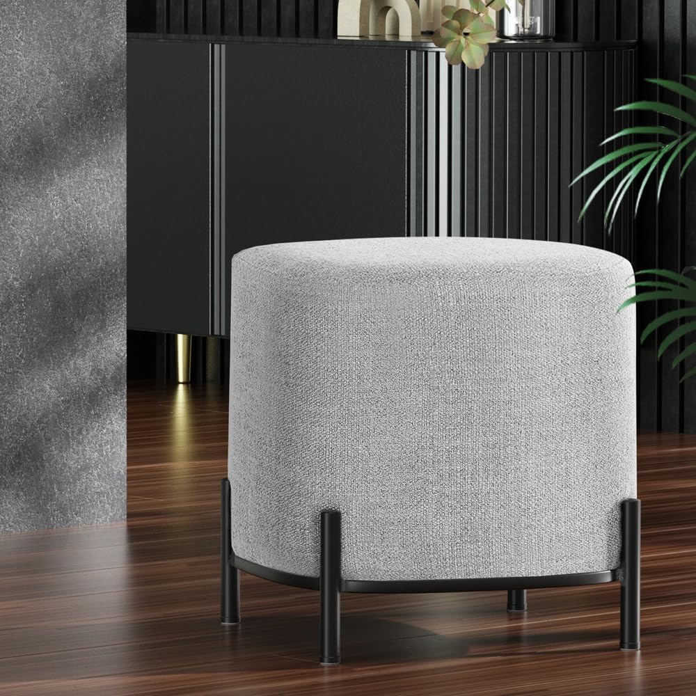 **/Ottoman, Round Footstool Lo - Home Office In Living Room reseña y precio