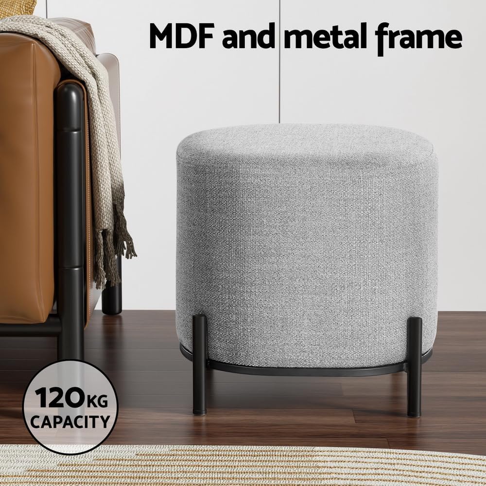 **/Ottoman, Round Footstool Lo - Home Office In Living Room reseña y precio