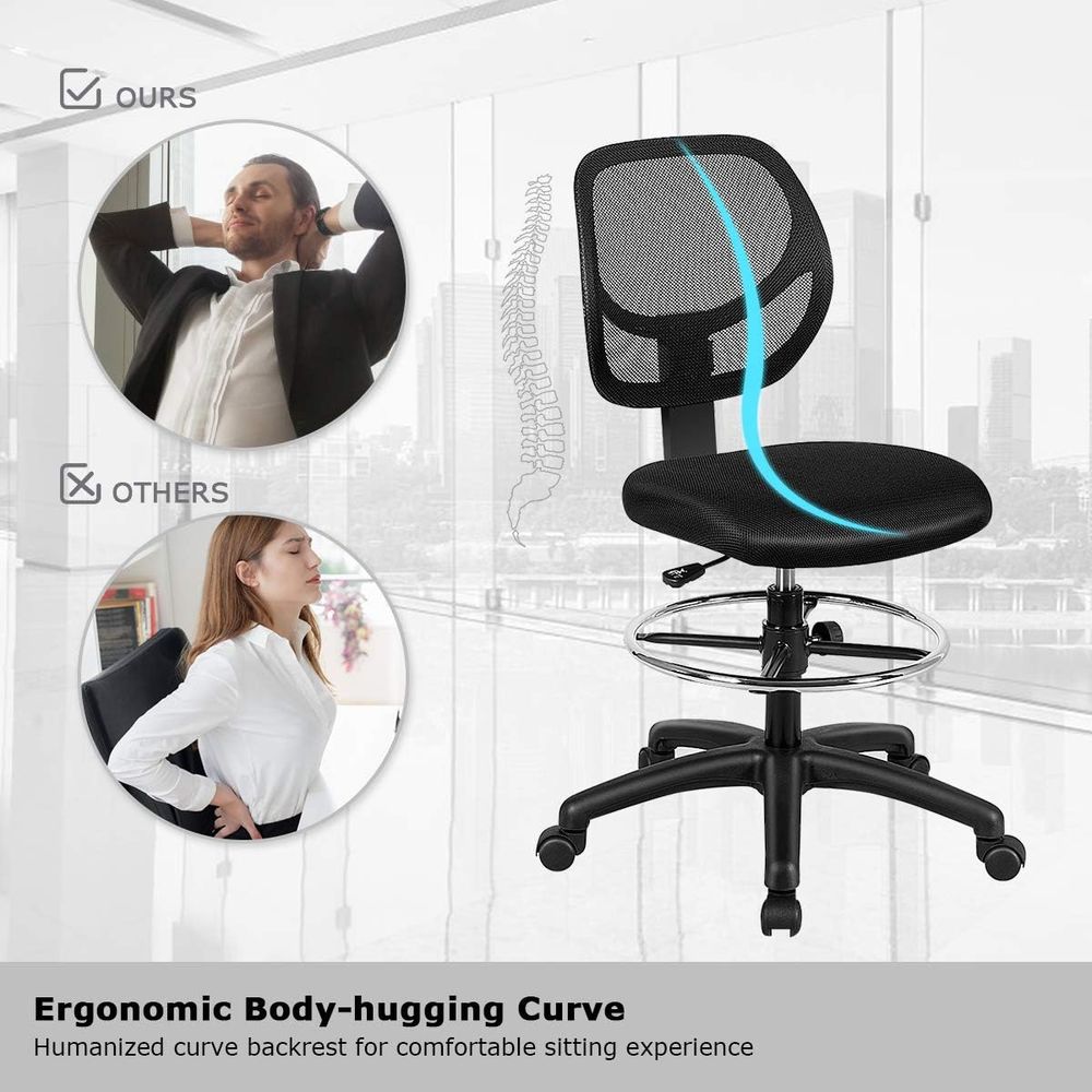 Ergonomic Black Mesh Swivel Of - Home Office Chair reseña y precio
