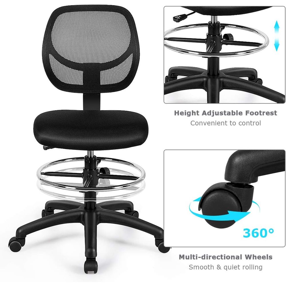 Ergonomic Black Mesh Swivel Of - Home Office Chair reseña y precio