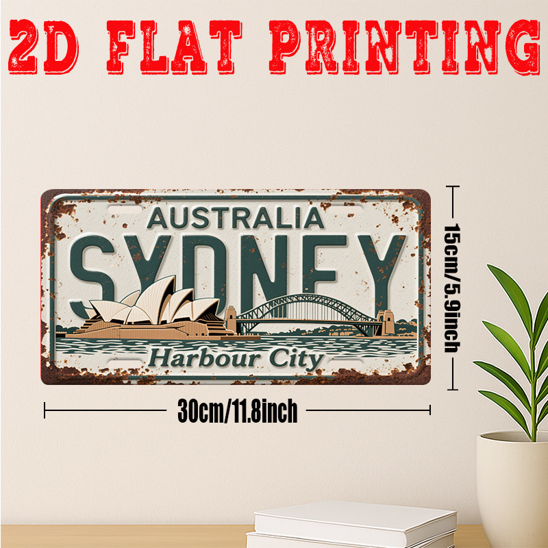Tin Sign - Australia Sydney Ha - Home Office Australia reseña y precio