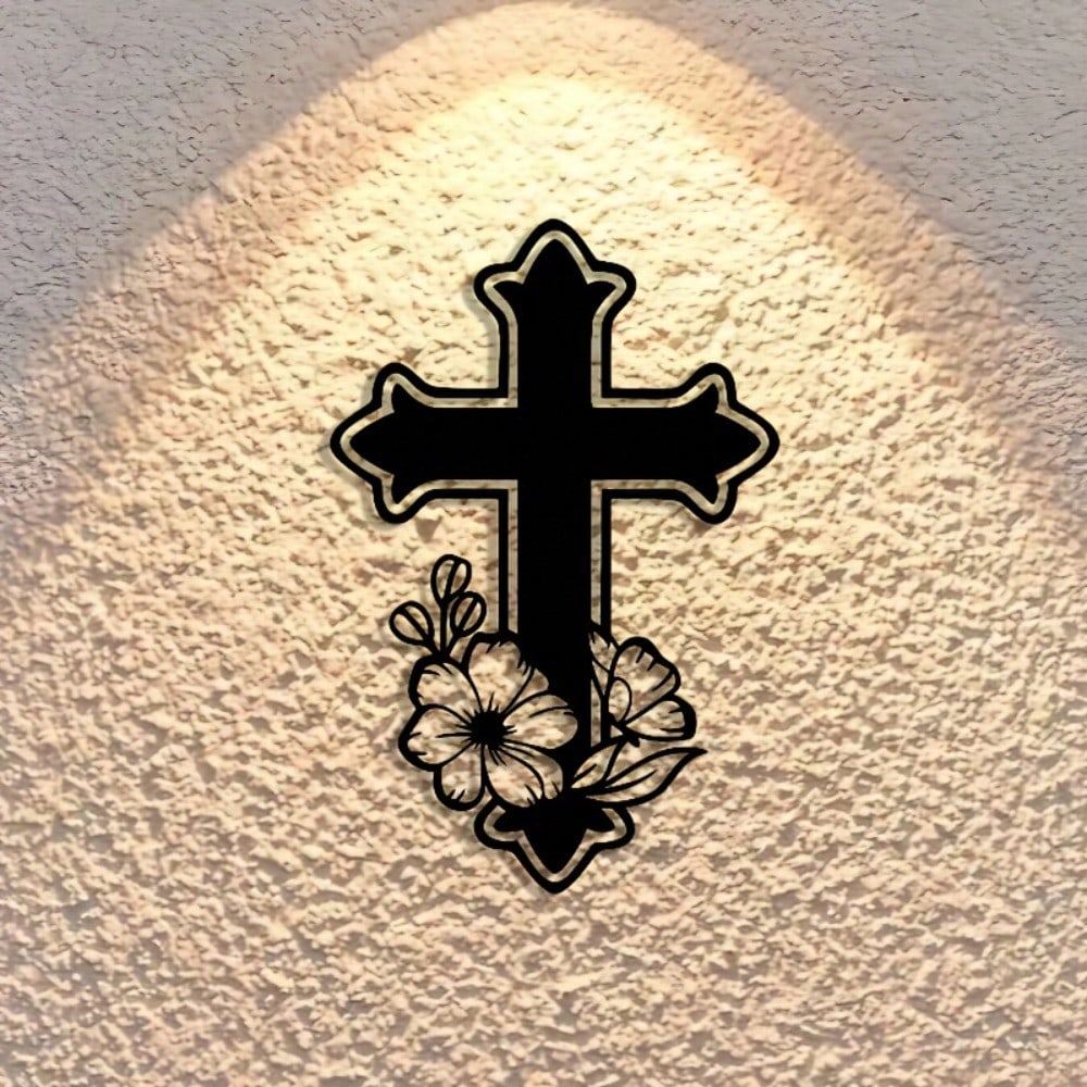 Vintage Cross Wall Plaque Orna - Home Office Room Inspiration reseña y precio