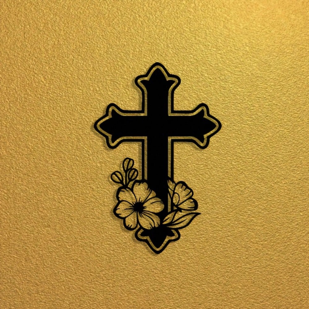 Vintage Cross Wall Plaque Orna - Home Office Room Inspiration reseña y precio