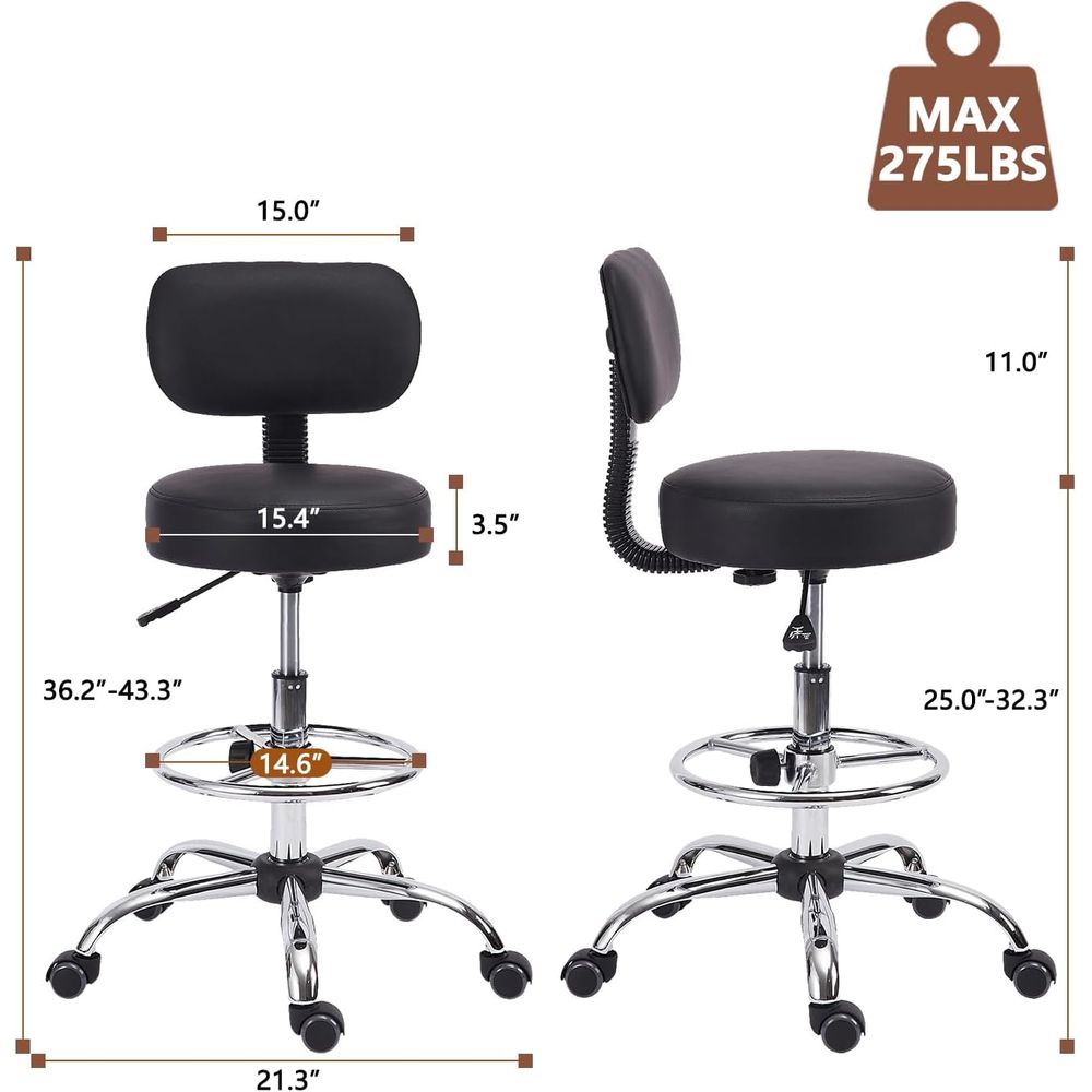 Adjustable Swivel Bar Stool wi - Home Office Chair reseña y precio