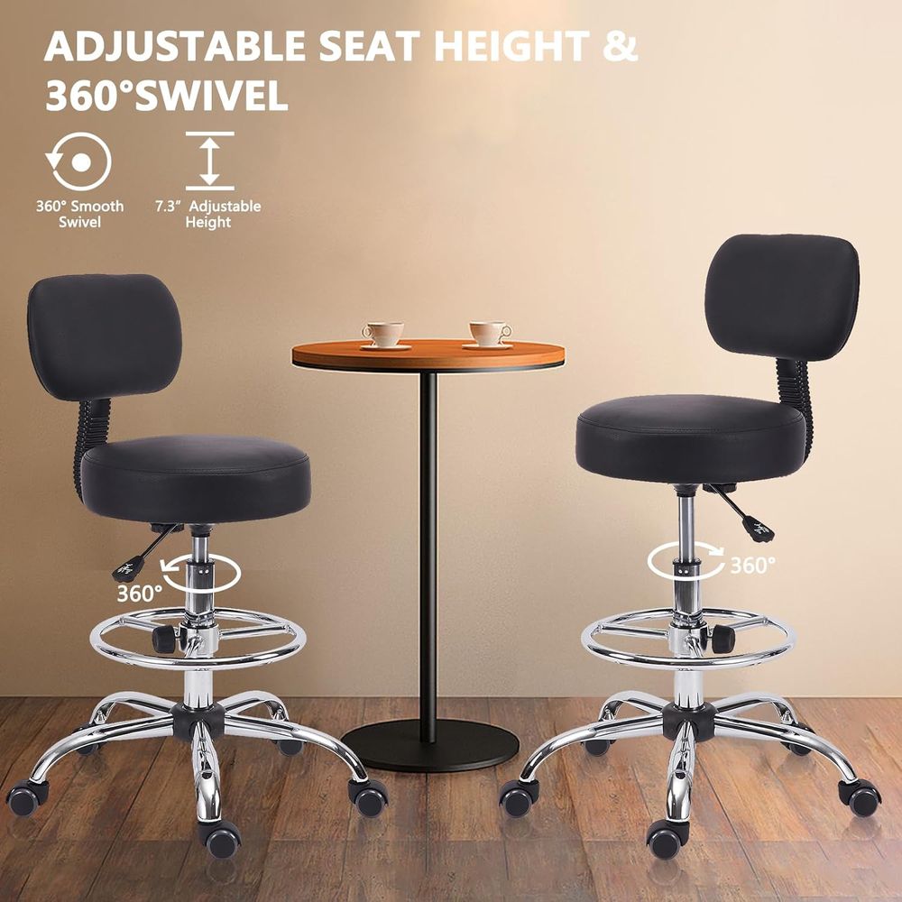 Adjustable Swivel Bar Stool wi - Home Office Chair reseña y precio