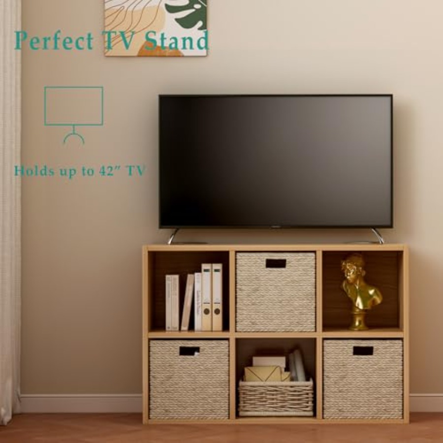6-Cube Storage Shelf Bookcase  - Home Office With Bookshelves reseña y precio