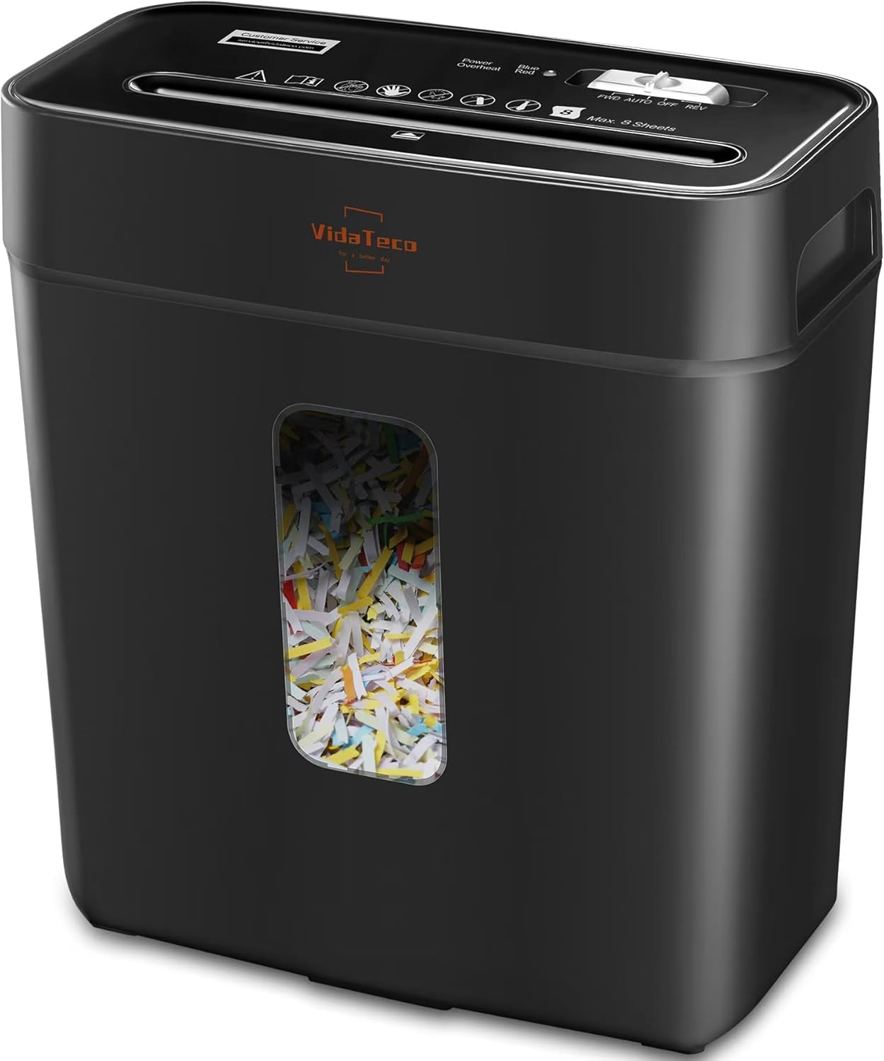 8-Sheet Cross-Cut Paper Shredd - Home Office Shed reseña y precio