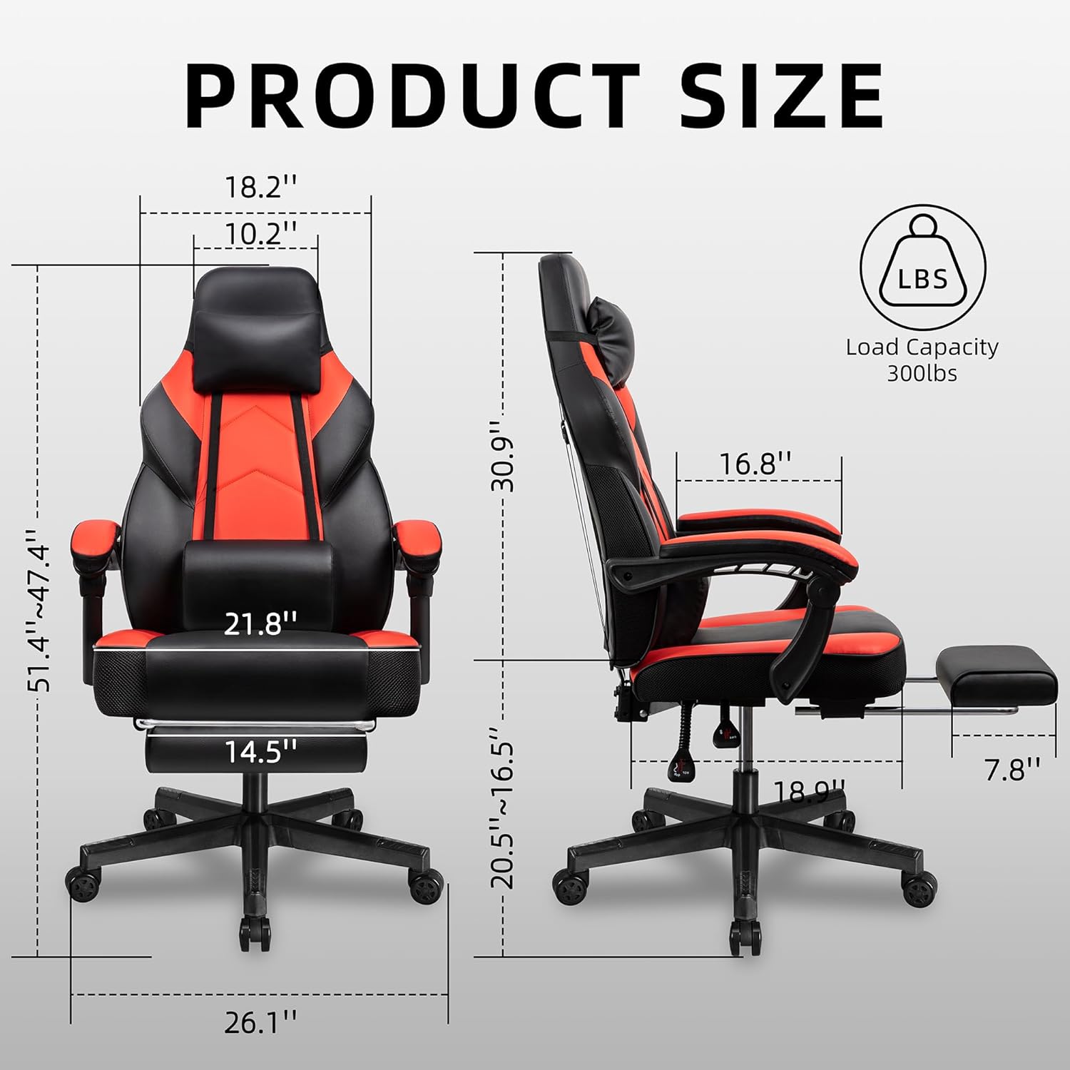 Gaming Chair with Footrest, Ma - Home Office Chair reseña y precio