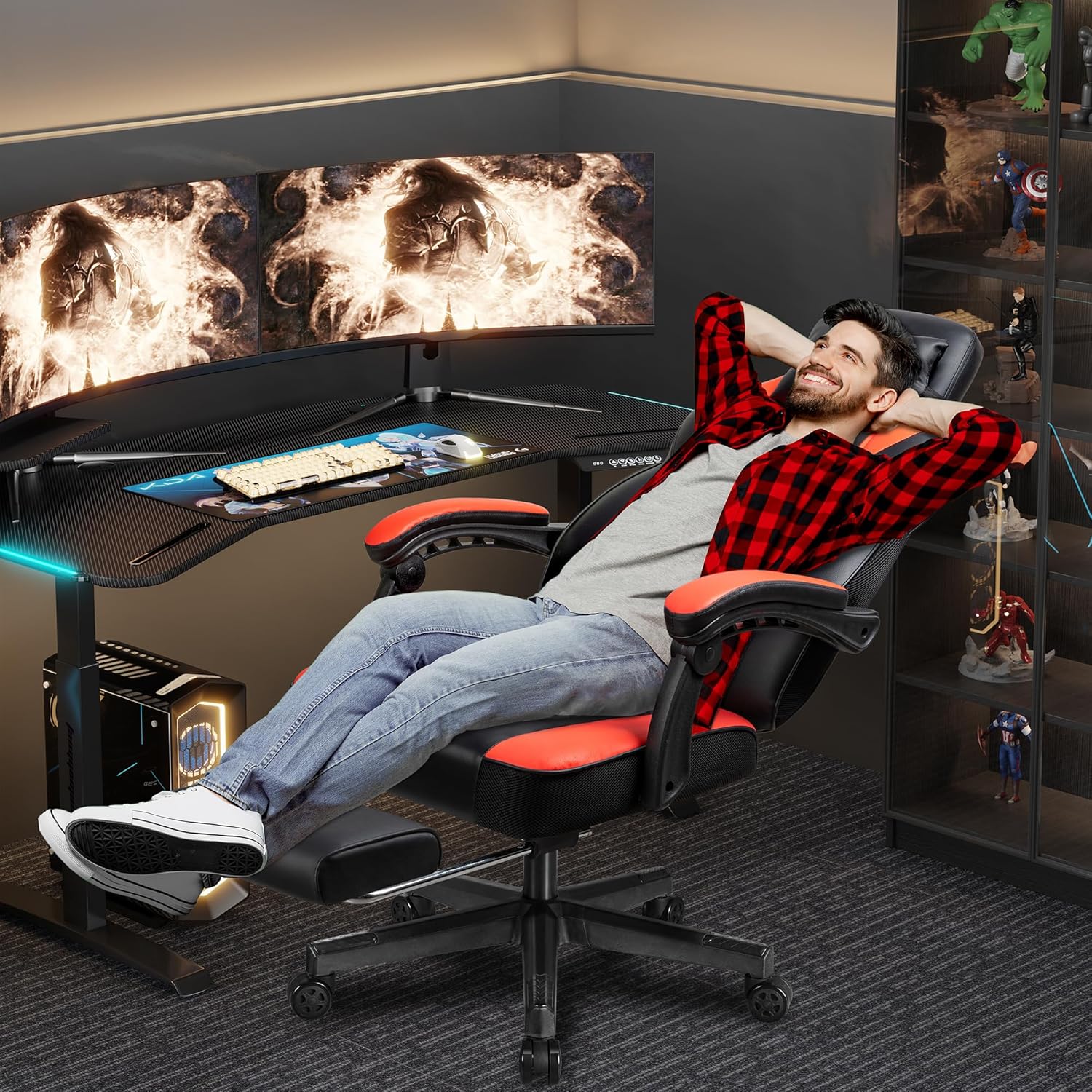 Gaming Chair with Footrest, Ma - Home Office Chair reseña y precio