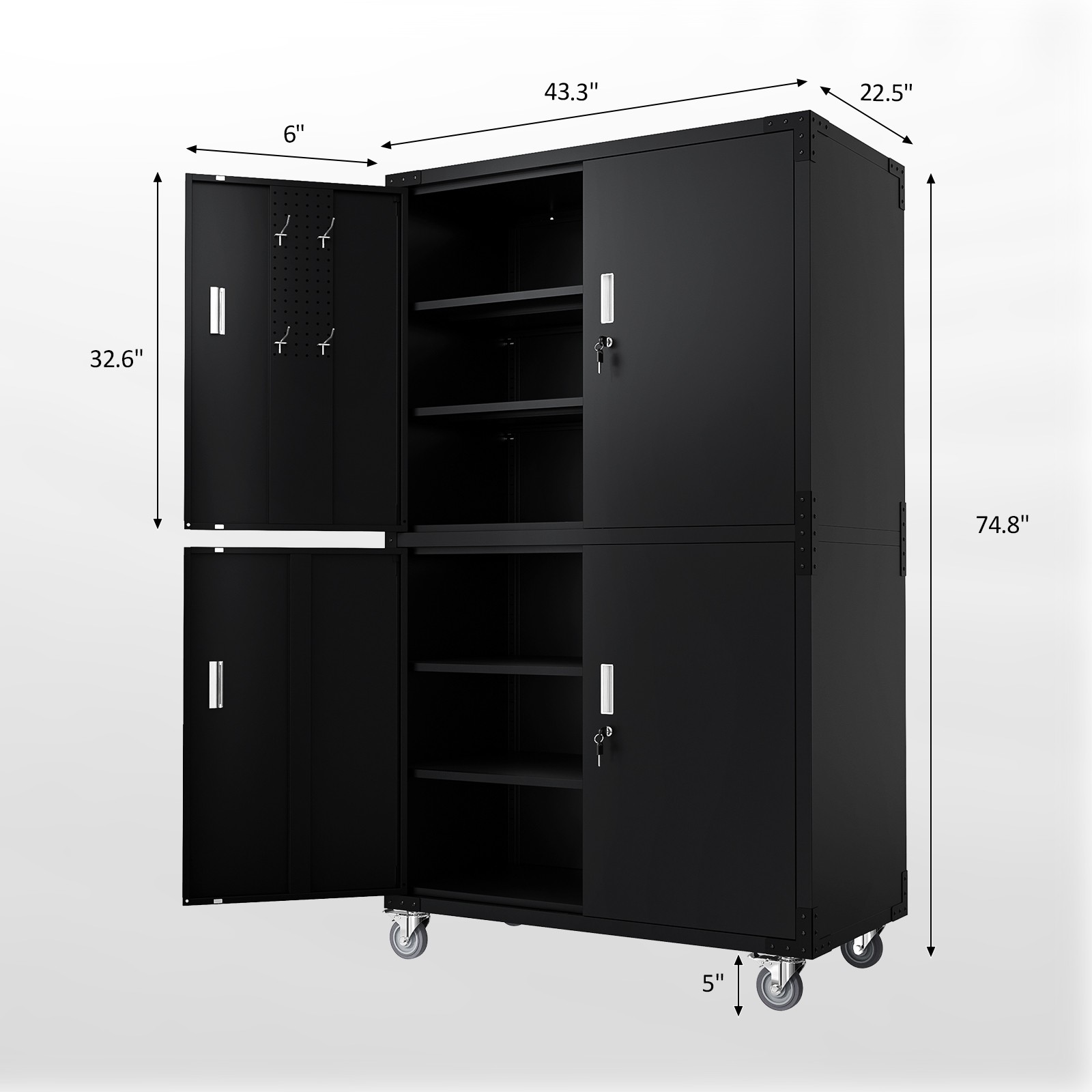 4-Door Garage Cabinet with Adj - Home Office In Living Room reseña y precio