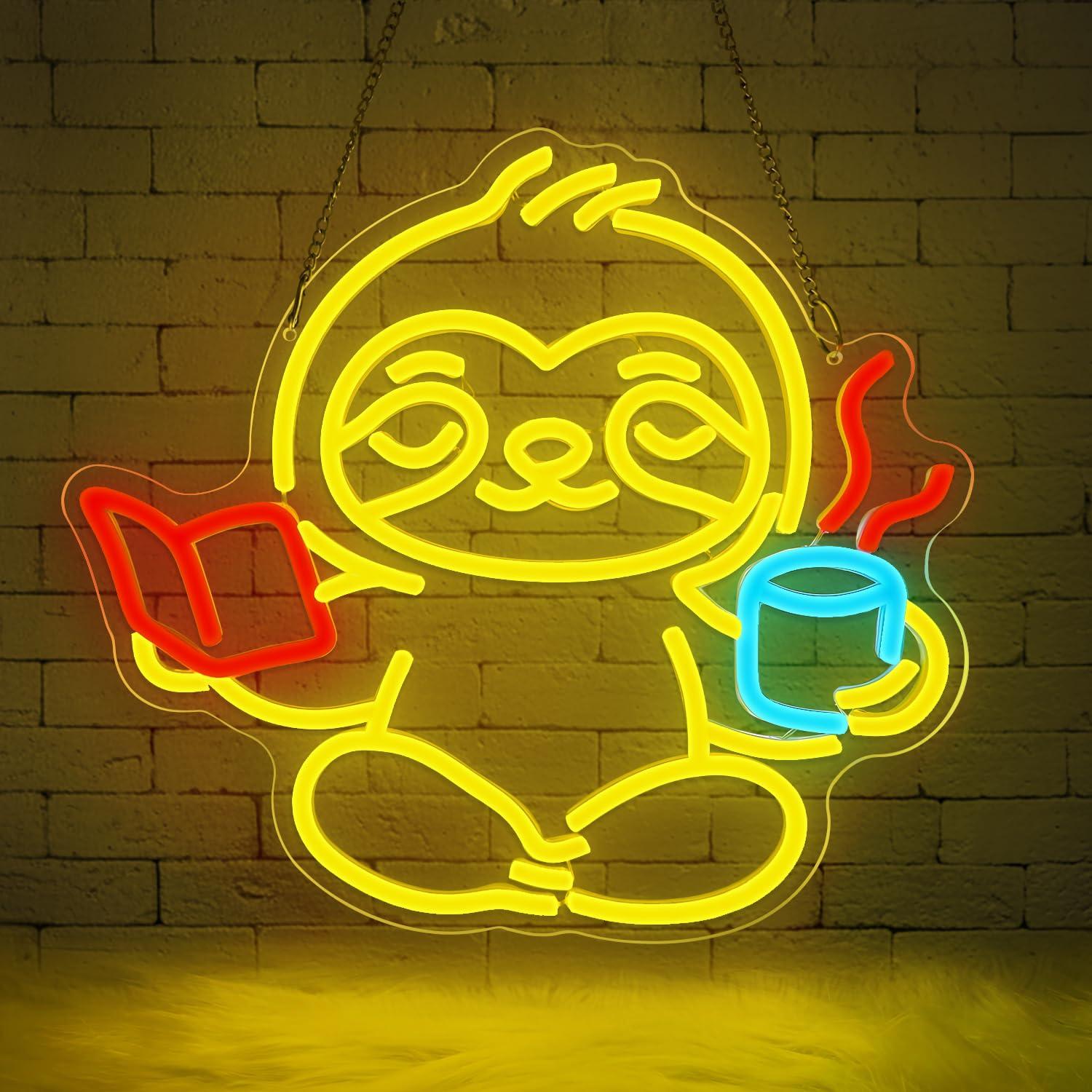 Sloth Neon Sign USB Dimmable L - Home Office In Living Room reseña y precio