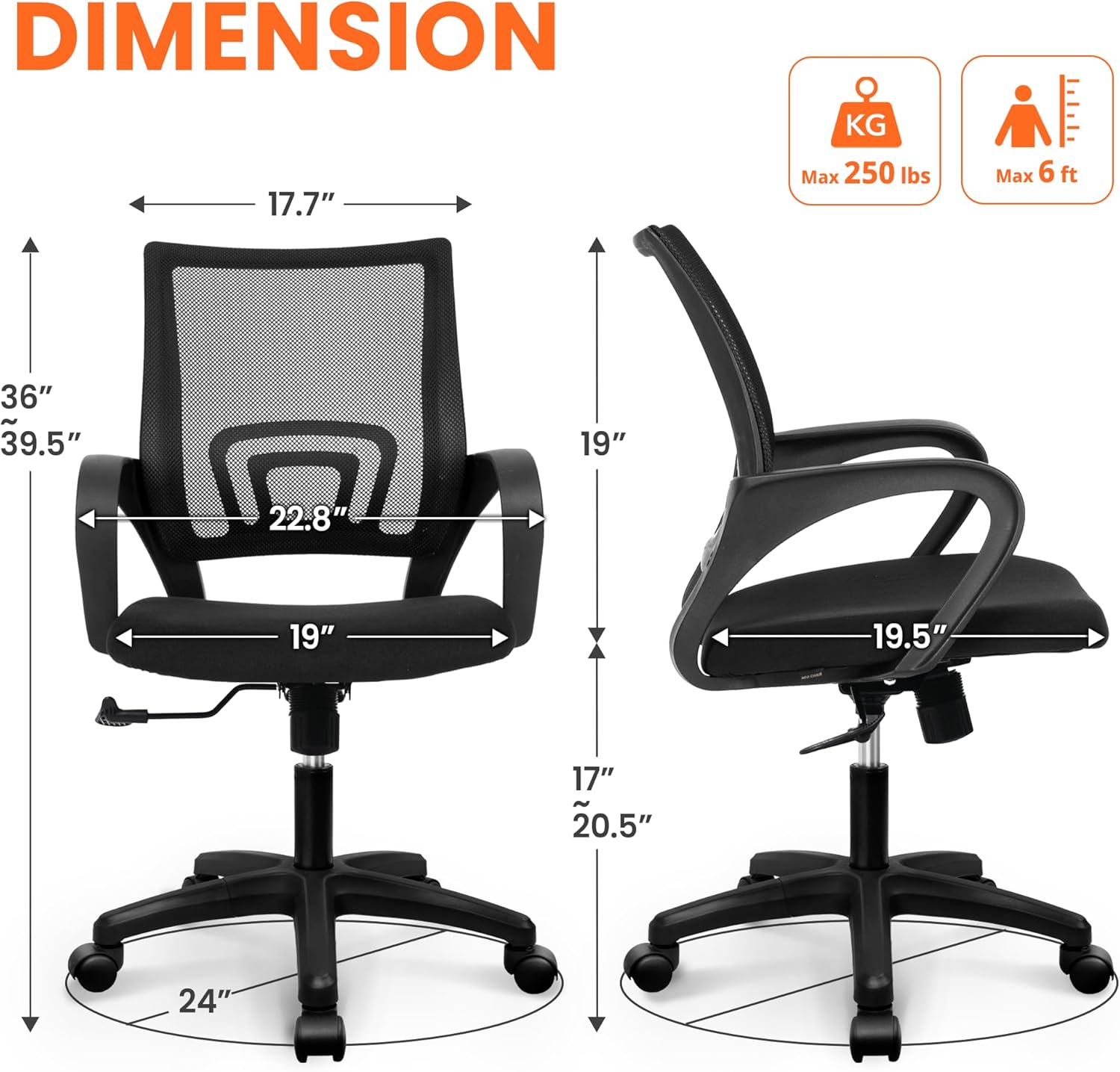 Ergonomic Mesh Office Chair wi - Home Office Chair reseña y precio