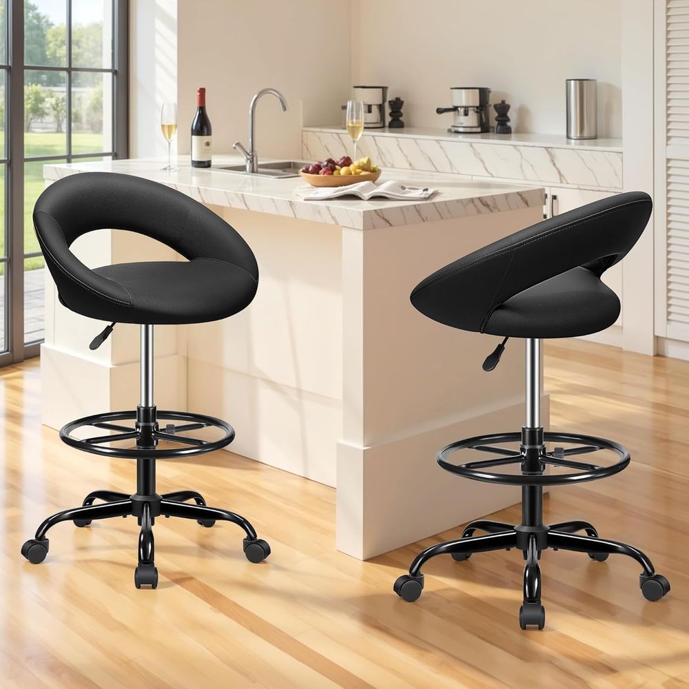 Adjustable Swivel Bar Stools w - Home Office Chair reseña y precio