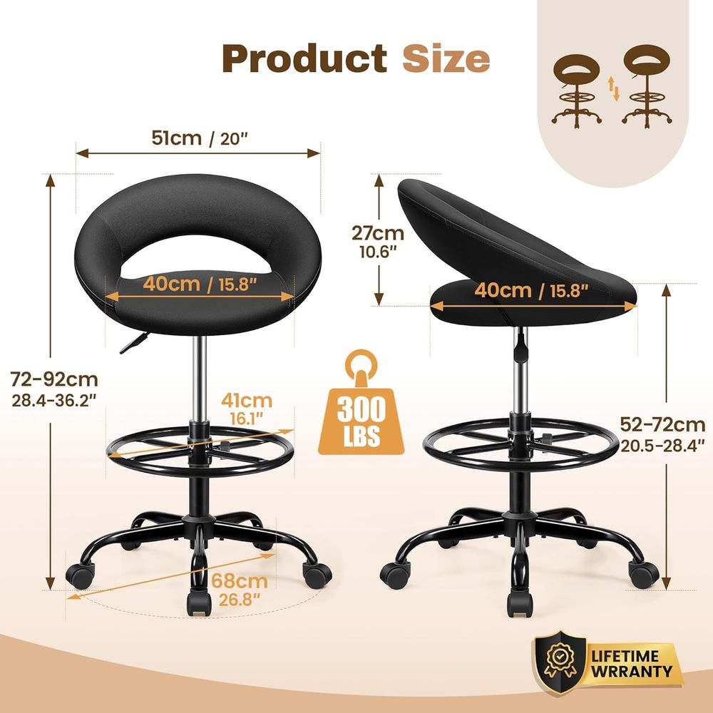 Adjustable Swivel Bar Stools w - Home Office Chair reseña y precio
