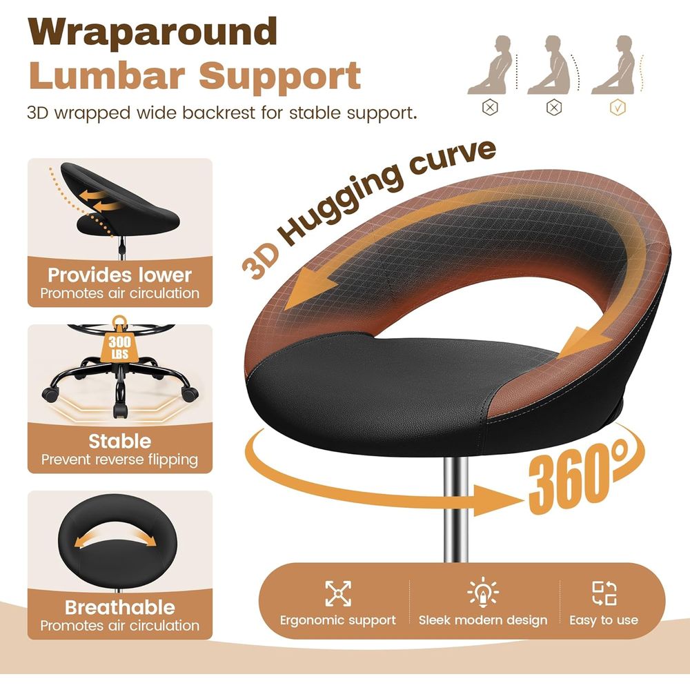 Adjustable Swivel Bar Stools w - Home Office Chair reseña y precio