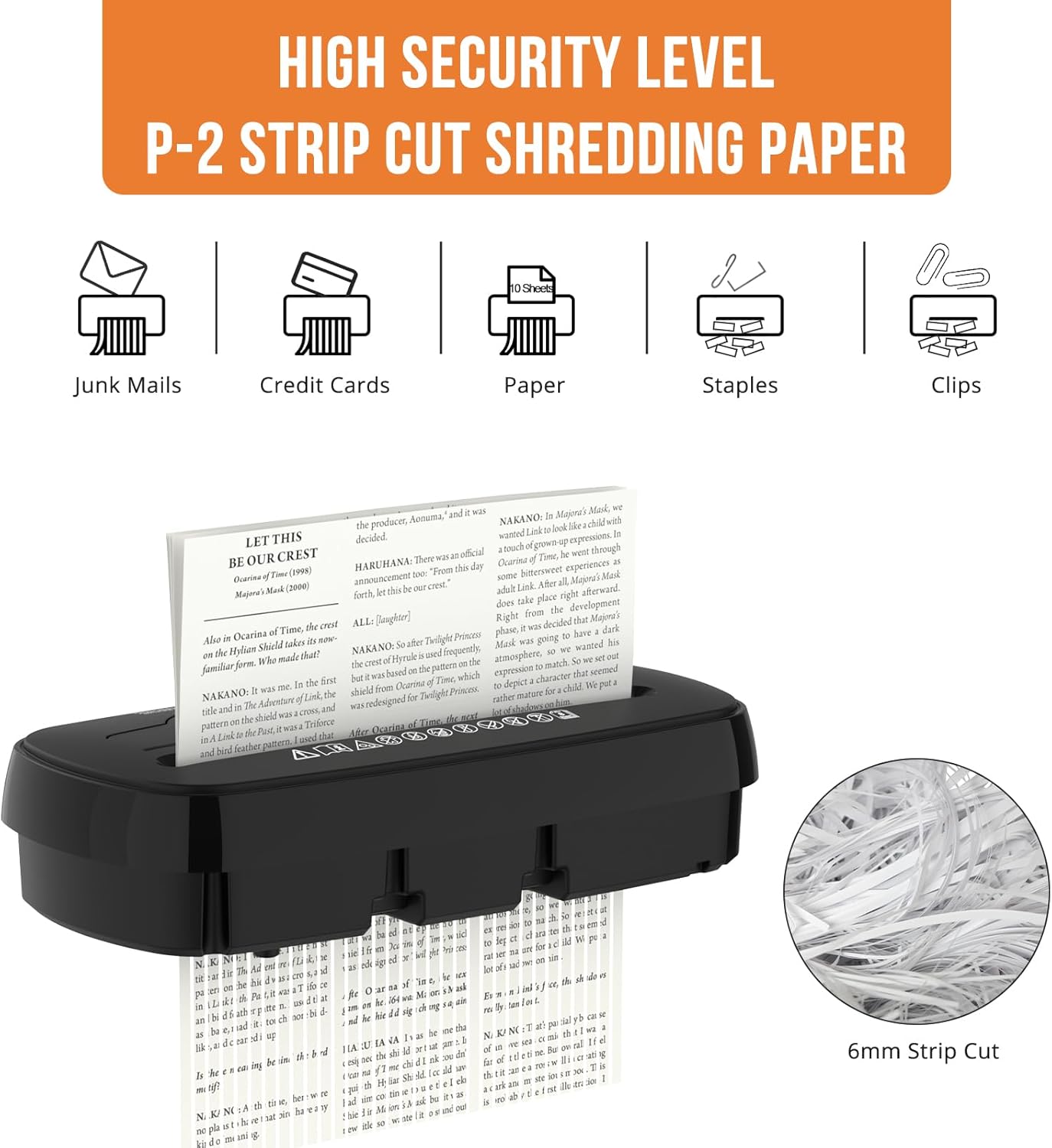 Paper Shredder, 10-Sheet Strip - Home Office Shed reseña y precio