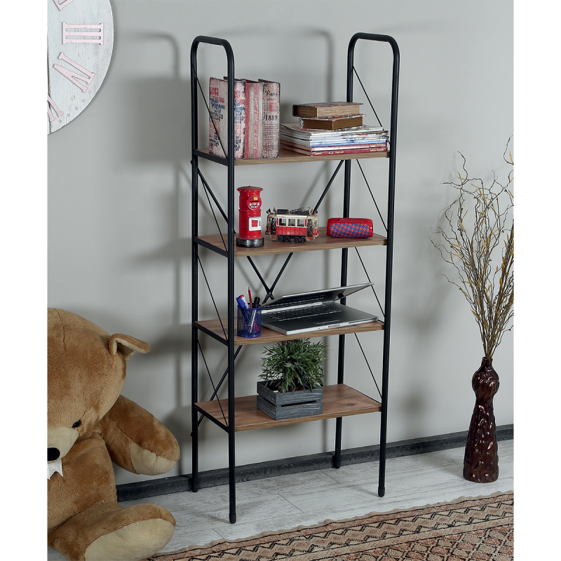 custom.Modern Industrial Metal - Home Office With Bookshelves reseña y precio