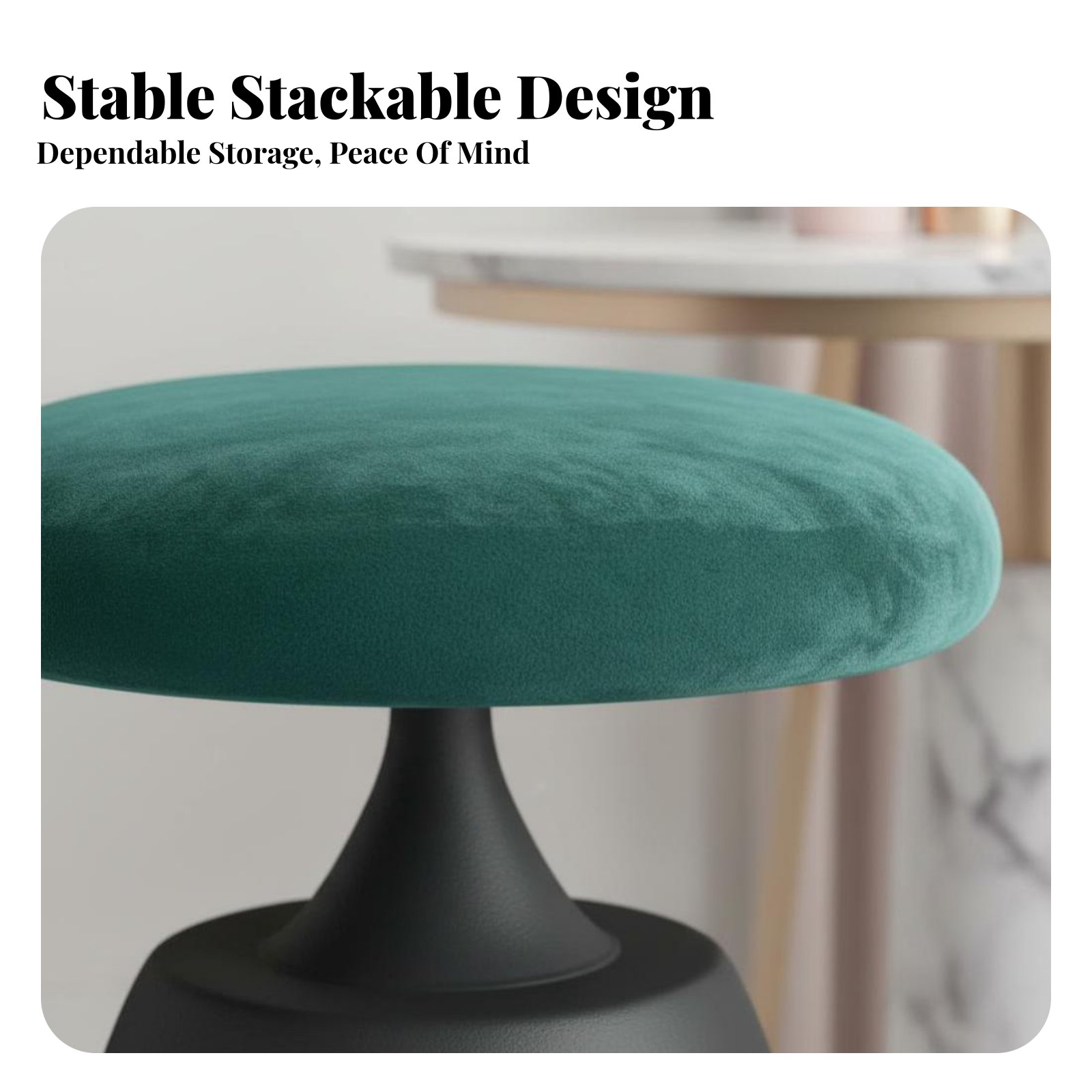 Round Upholstered Pouf Light L - Home Office In Living Room reseña y precio