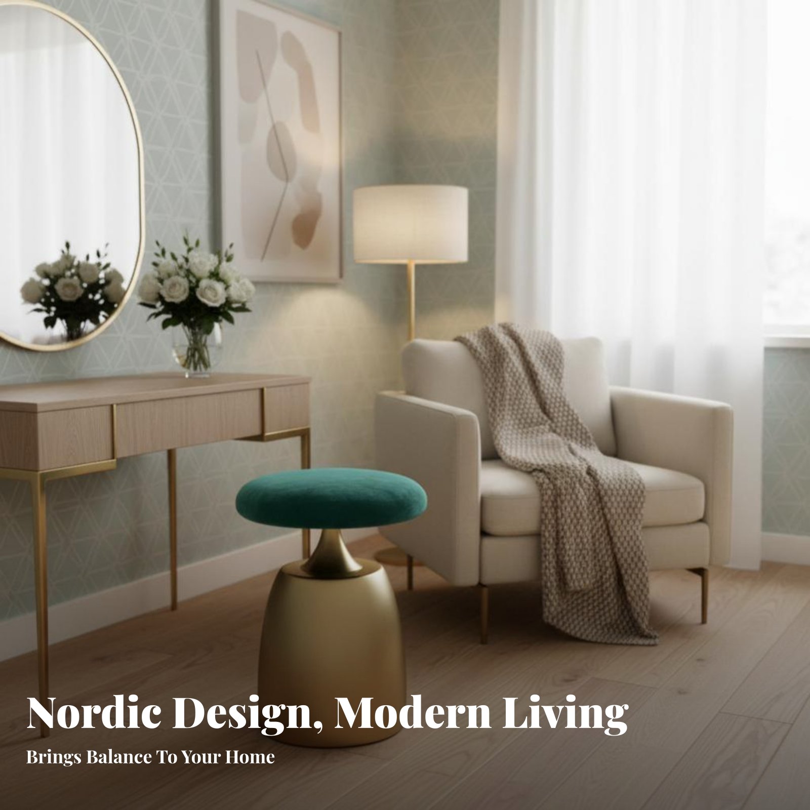 Round Upholstered Pouf Light L - Home Office In Living Room reseña y precio