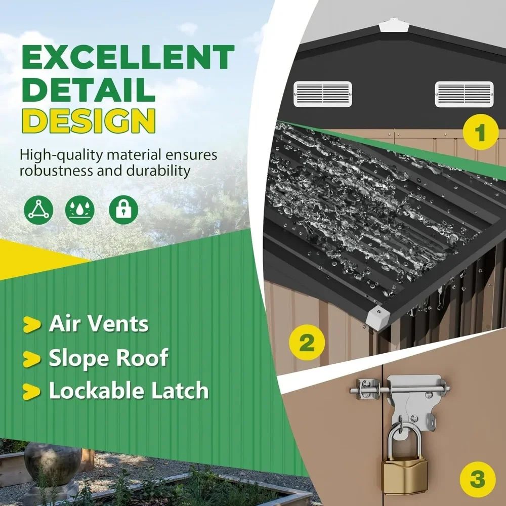 8 X 10 Ft Outdoor Storage Shed - Home Office Shed reseña y precio