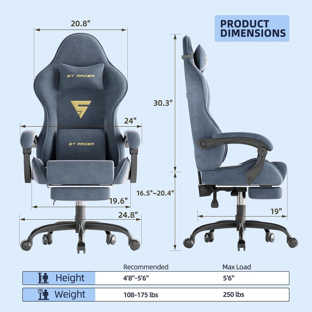 Ergonomic Gaming Chair with Fo - Home Office Chair reseña y precio
