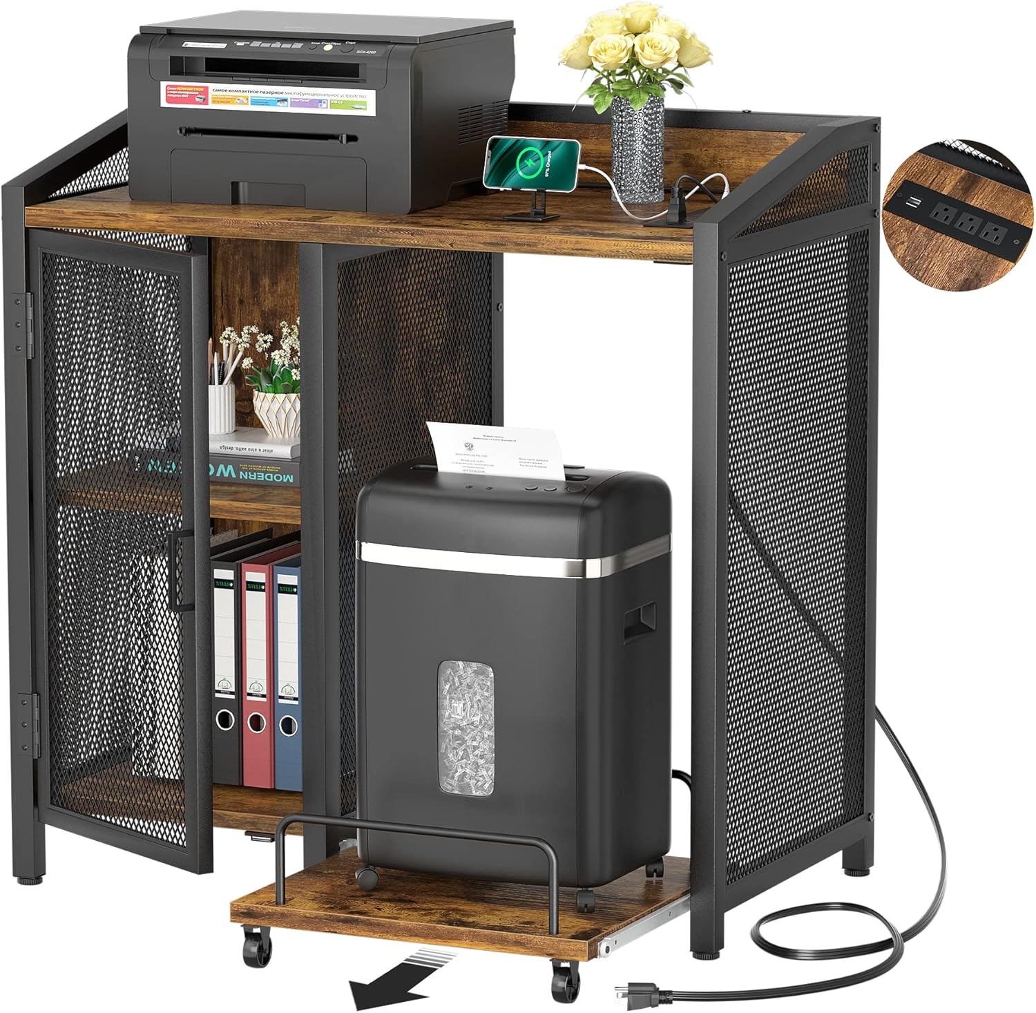 3-Tier Lateral File Cabinet wi - Home Office Shed reseña y precio
