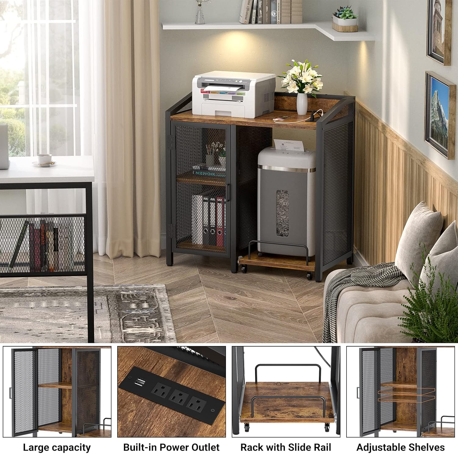3-Tier Lateral File Cabinet wi - Home Office Shed reseña y precio