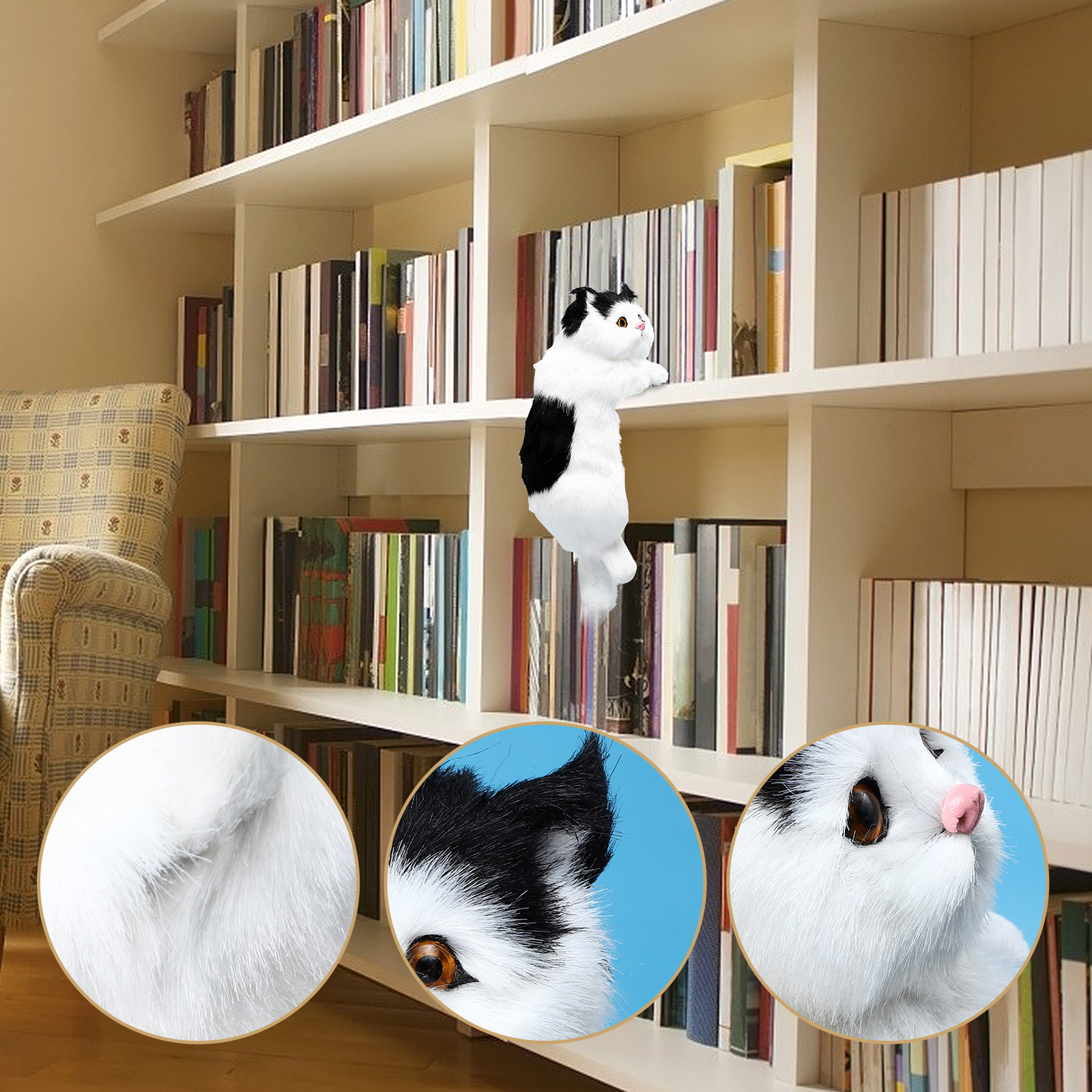 1Pcs Simulation Cat Bookshelf  - Home Office With Bookshelves reseña y precio